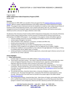 ASERL Collaborative Fedl Dep Program Update – 2010_10