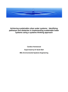 Achieving sustainable water systems