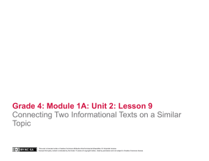 Grade 4: Module 1A: Unit 1 2 LEsson 9 Connecting Two