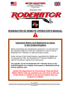 Rodenator R2 Manual