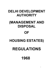 (Management and Disposal of Housing Estates) Regulations 1968