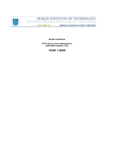 Student Programme Handbook DT411