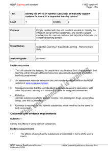 11862 Identify the effects of harmful substances and identify
