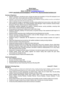 Resume – Recruitment Professional