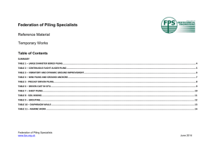 Table 11 – Marine Work - The Federation of Piling Specialists