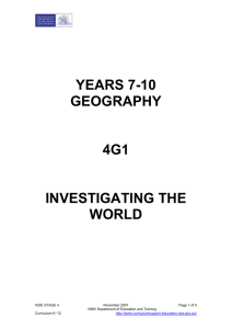 4G1 Investigating the World