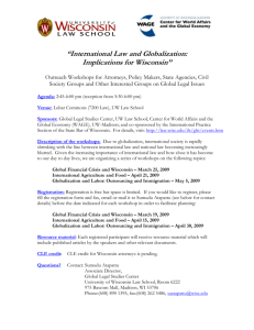 “International Law and Globalization: Implications for Wisconsin