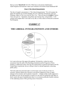 Class 5: The Liberal Integrationists