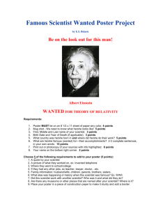 Famous Scientist Wanted Poster Project