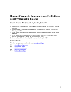 Human difference in the genomic era: Facilitating a