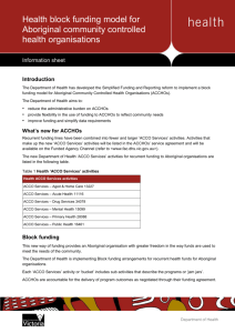 Aboriginal community controlled health organisations information