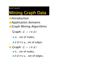 Outline Karel Vaculik Mining Graph Data Introduction Application