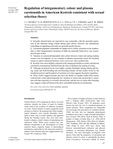 Regulation of integumentary colour and plasma carotenoids in