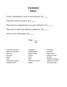 Rubrics for Earth Stations