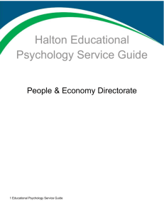 Halton Educational Psychology Service Guide People & Economy
