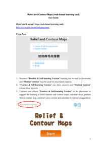 Relief and Contour Maps (web-based learning tool) User Guide