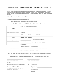 application for a rocky mountain elk foundation license
