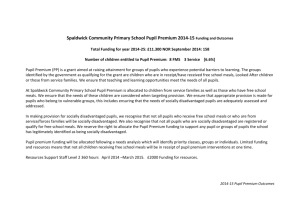Spaldwick 2014-15 Pupil Premium Funding and Outcomes