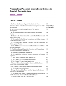 Prosecuting Pinochet: International Crimes in Spanish Domestic Law