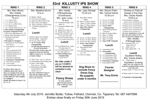 Killusty Schedule Classes Schedule 2015