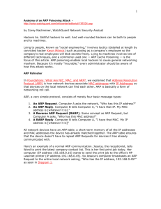 Anatomy of an ARP Poisoning Attack