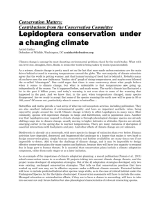 Lepidoptera Conservation Under a Changing Climate