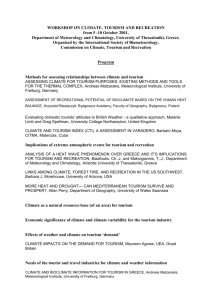 Methods for assessing relationships between climate and tourism