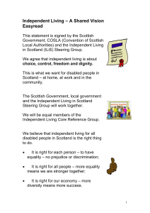 ILiS Vision - Independent Living in Scotland