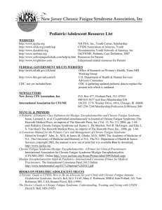 Pediatric/Adolescent Resource List WEBSITES http://www.njcfsa.org