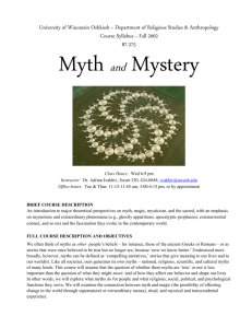 Myth and Mystery