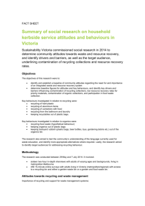 Kerbside recycling behaviours summary Word Document DOC | 58KB