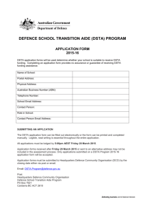 Application Form 2015 - Department of Defence