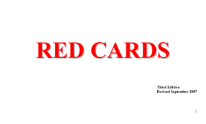 RED CARDS Third Edition Revised September 2007