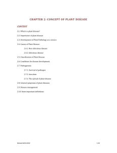 Chapter 2: Concept of plant disease