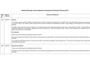 Bedford Borough Council Requests and Responses December 2010