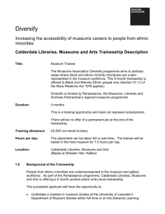 Increasing the accessibility of museums careers to people from