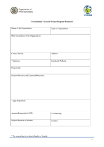 Technical and Financial Project Proposal Template