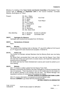 Minutes of a meeting of the Full Council of Buckingham Town