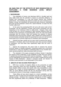 an analysis of the effects of bvd eradication in scotland