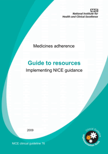 Medicines adherence: guide to resources