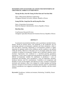 DETERMINATION OF SENSOR LOCATIONS FOR MONITORING OF