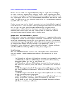 General Information About Plastisol Inks