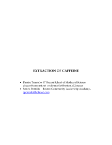 extraction of caffeine