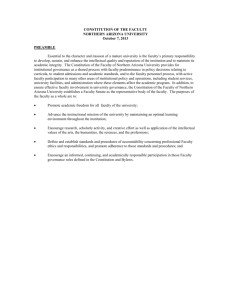 Faculty Senate Constitution - Northern Arizona University