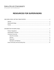 Resources for Supervisors - University Human Resources