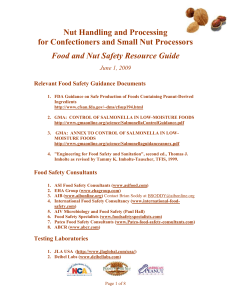 Food Safety Resource Guide - National Confectioners Association