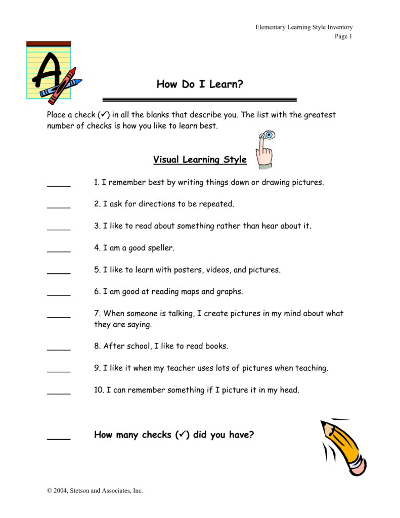 learning-style-inventory-printable