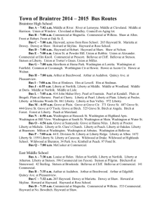 Town of Braintree 2011 – 2012 Bus Routes