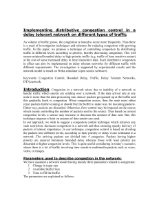 Implementing distributive congestion control in a delay tolerant