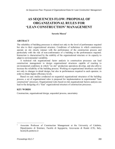 HOW SEQUENCES FLOW: - Civil and Environmental Engineering